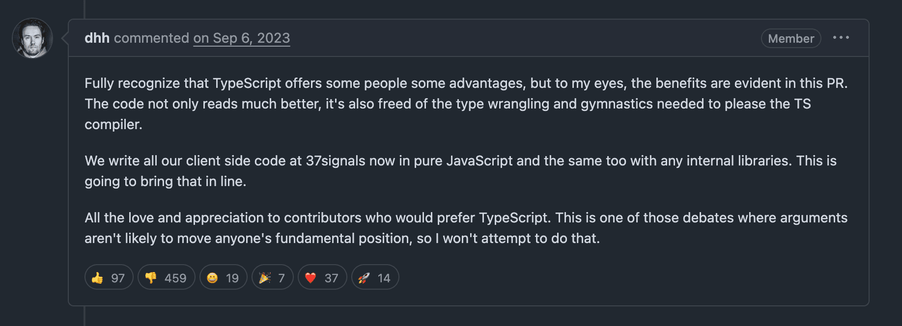 DHH's TypeScript-to-JavaScript illustration